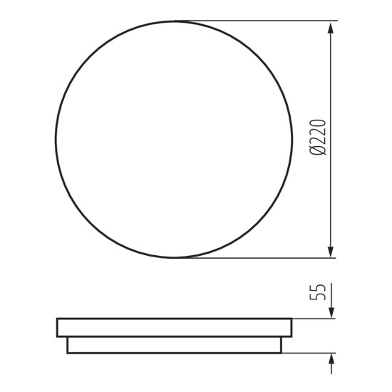 LED плафониера BENO N 18W NW-O-GR
